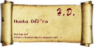 Huska Dóra névjegykártya